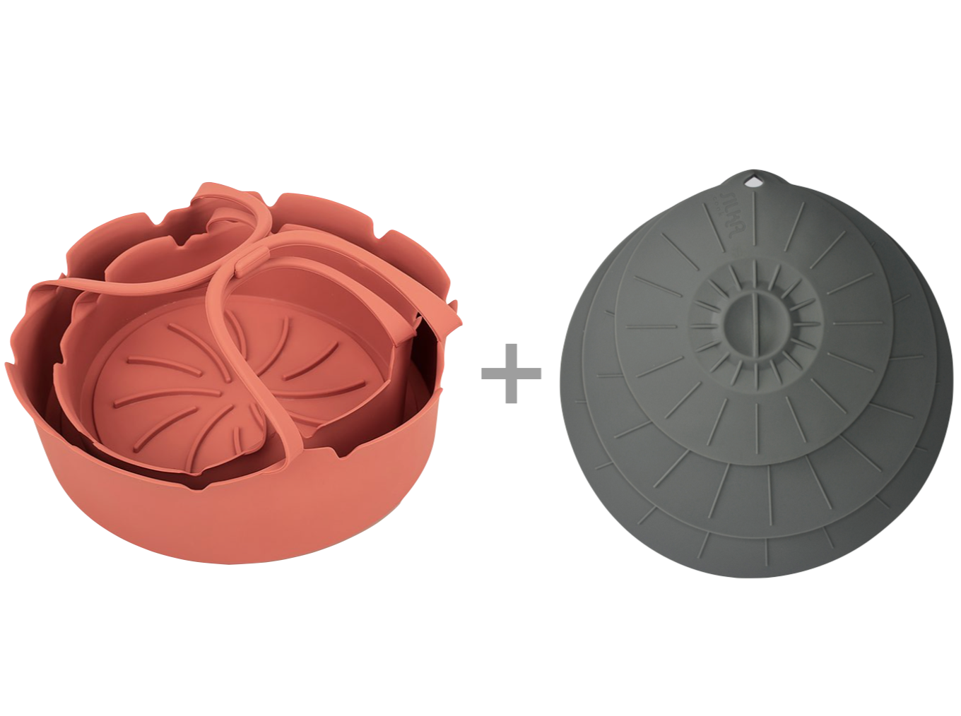 Pack 2 Bandejas para Airfryer + 3 Tapas multiuso